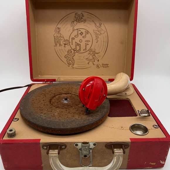 Vintage Silvertone Phonograph Sears Roebuck & Co. WORKS!! - Picture 4 of 12